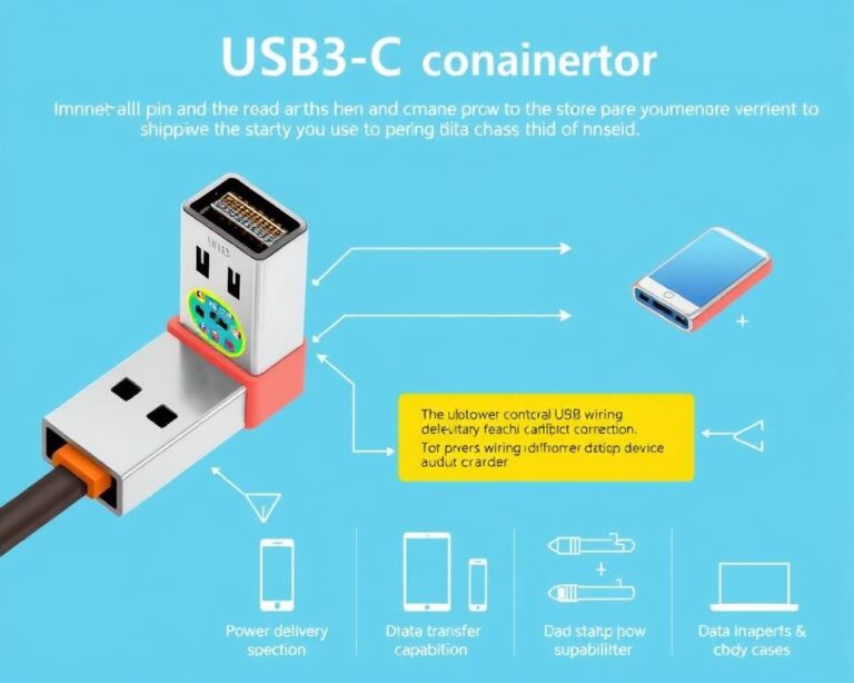 Schemat USB-C: zasilanie i funkcje.