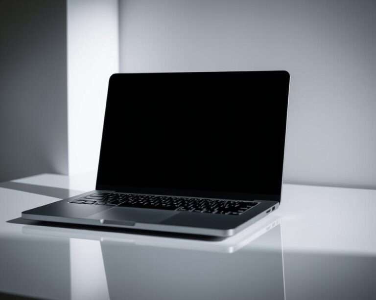 Czarny ekran w laptopie
