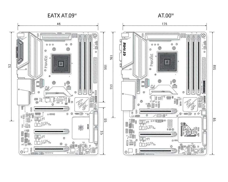 Porównanie formatów EATX i ATX Porównanie formatów EATX i ATX